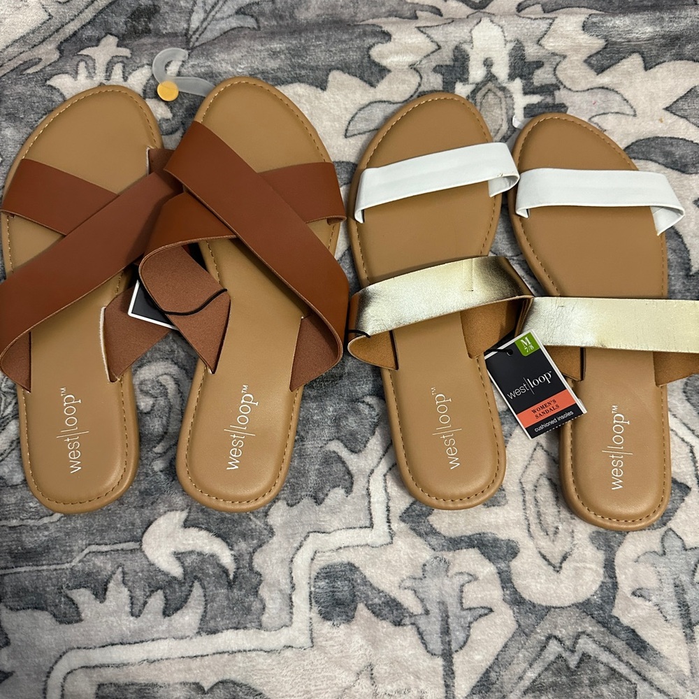 West Loop Women's Sandals - Tan and Cream